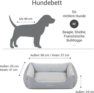 Килимок для собак Doctor Bark, плюшевий та м'який, середній, 86x65 см, сірий, Made in Germany