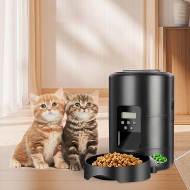 Автоматичний годувач для собак та котів, 2 л, дозатор для корму, чорний