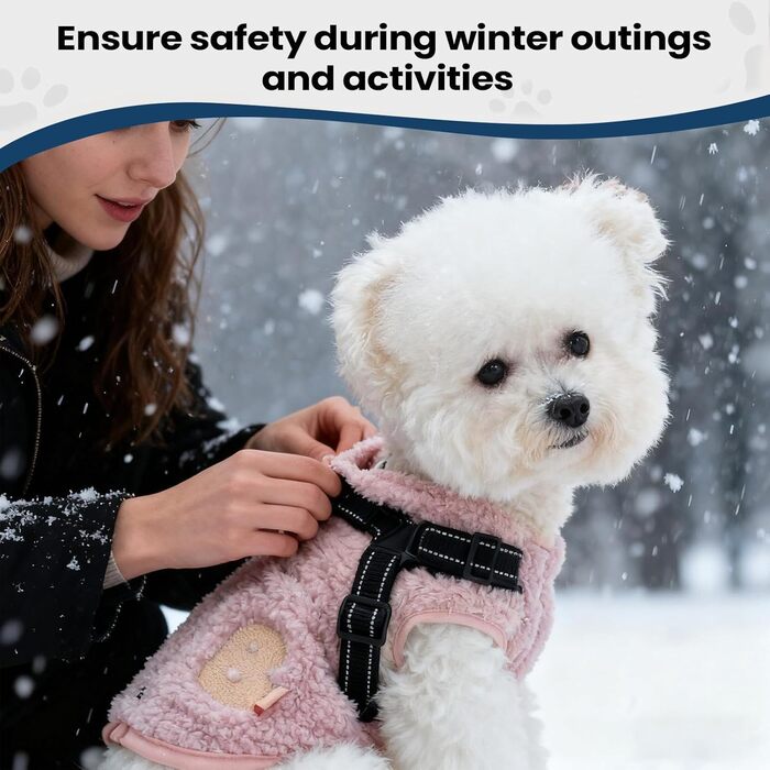 Зимовий теплий куртка для собак, вітронепроникний, з флісовою підкладкою, з отвором для повідка, для цуценят та собак середніх розмірів, для осінніх та зимових прогулянок, зелено-білий (рожевий/білий)