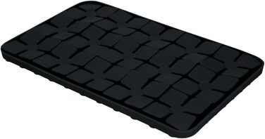 Килимок для собак з квітковим візерунком, 21 x 34 см, Silikon, миється в посудомийній машині, сірий