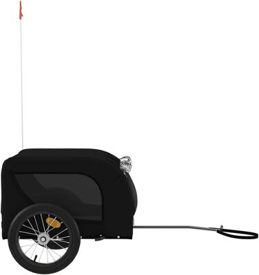 Причіп для велосипеда, переноска для собак, чорний, Oxford-тканина та метал, 94003