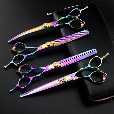 Набір професійних ножиць для грумінгу собак JIESENYU 7.0 дюймів (4 шт.)