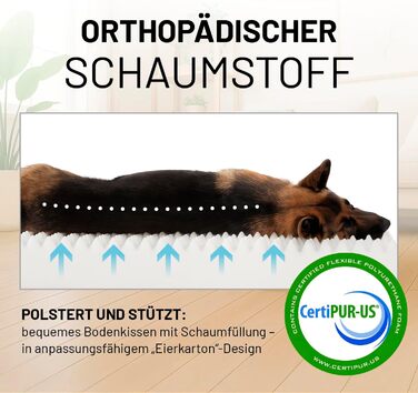 Ортопедичне собаче ліжко Lumaland Outdoor & Indoor | Зручне собаче ліжко-софа 70x60 см - ідеально для маленьких собак | Нековзне дно | Зручна, водонепроникна підстилка для собак Beige S - для дому та вулиці - 70x60 см