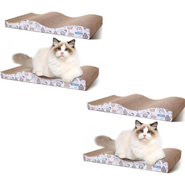 Котячі кігтеточки Nobleza (4 шт.) з м'ятою, з гофрокартону, екологічні, преміум-якість