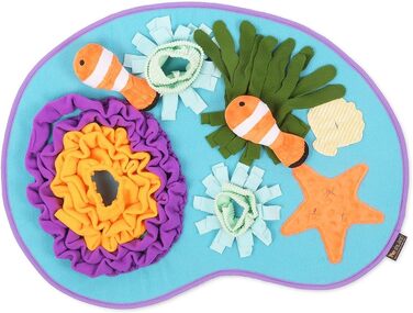 Інтерактивна килимок-нюхалка для собак P.L.A.Y. з морською тематикою, для цуценят та собак всіх розмірів, іграшка-головоломка для повільного годування та тренування нюху