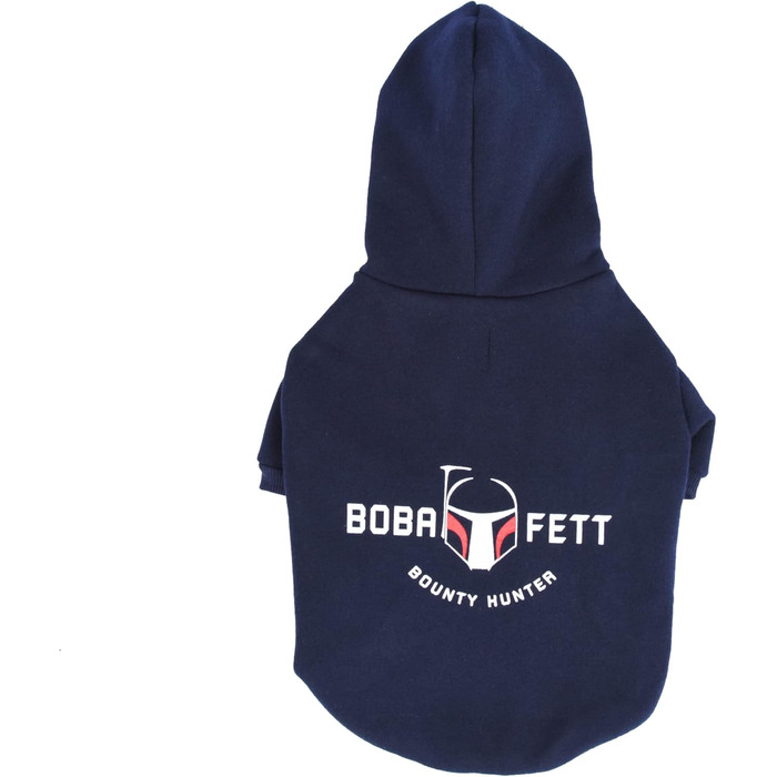 Худі для собак Star Wars Boba Fett, блакитний, розмір Small | Одяг для собак Star Wars | Зручний капюшонний світшот для собак, подарунок для фанатів Star Wars