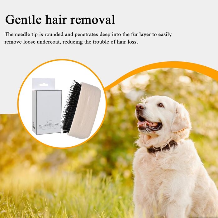 Бурштук для вичісування підшерстка собак та котів | Щітка проти випадання шерсті | Аксесуари для догляду за довгошерстими тваринами | Білий