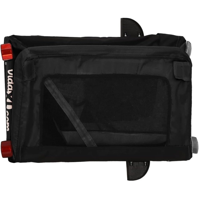 Причіп для велосипеда VidaXL для собак, чорний (120 x 54.5 x 53 см)