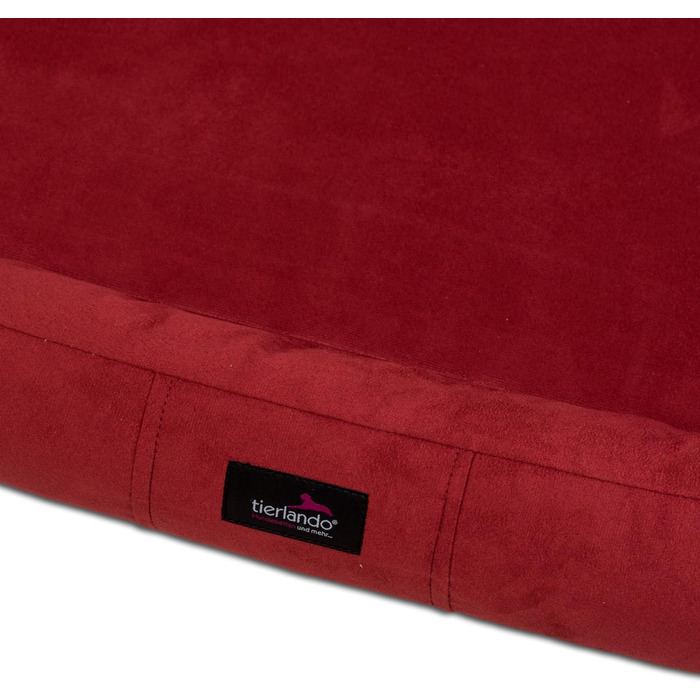 Ортопедичне ліжко для собак Tierlando® Pluto Ortho VISCO з віскоеластичної піни та м'якого велюру, 130x100 см, сірий графіт (PLV5)