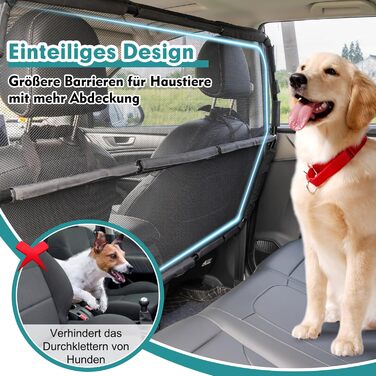 Сітка для собак у багажник авто Snagle Paw, 127 см, для 2/3 рядів сидінь, сітка-перегородка, сітка для багажника, сумісна з SUV та позашляховиками