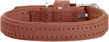 Нашийник для собак HUNTER SOHO MINI, колір: Cognac, шкіра, м'який, для маленьких собак та цуценят, Made in Germany, розмір 32