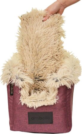 Автомобільний підлокітник для собак | Універсальний, миючий, зносостійкий, для середніх консолей, передніх та задніх сидінь | Сумка для собак, для маленьких порід | Колір: Бордовий