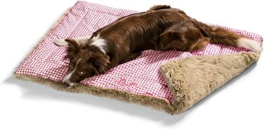 М'яка собача ковдра HUNTER ASTANA в клітинку, 30°C, червона