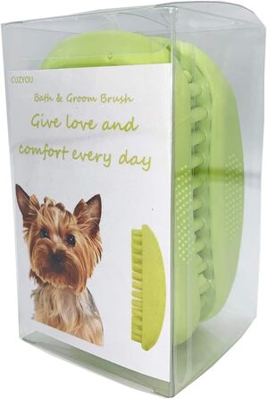 Щітка для грумінгу домашніх тварин JOEBO, м'який гумовий матеріал, видалення шерсті котів та собак, масажна щітка, гребінець для грумінгу, зелена, універсальний розмір