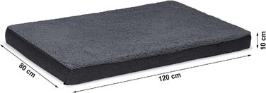 Ортопедичне ліжко для собак Beeztees Zira, сірий, 120x80x10 см