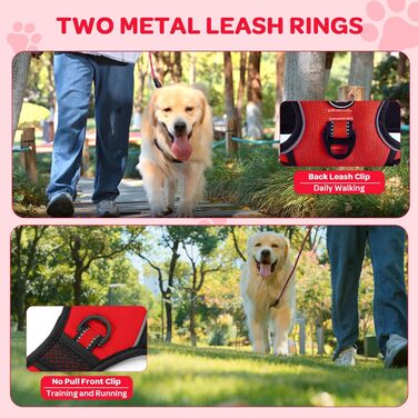 Шлейка для собак середнього розміру FURRYFECTION, антивитягуюча, зручна, з регулюванням, з ліскою, Oxford Edition