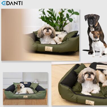 Персоналізоване ліжко-подушка для собак та котів з іменем. Розміри L-XL (130x105 см), колір зелений