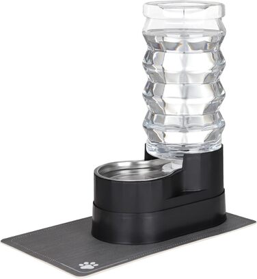 Автоматичний поїльник для тварин Sfozstra, нержавіюча сталь, водонепроникний піддон, підвищений край, для котів та собак (з залізом, 9л)