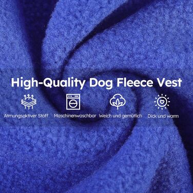 Теплий зимовий пуловер для собак Queenmore: флісова куртка, жилетка для дрібних порід (такса, чихуахуа, бульдог), блакитний, XS