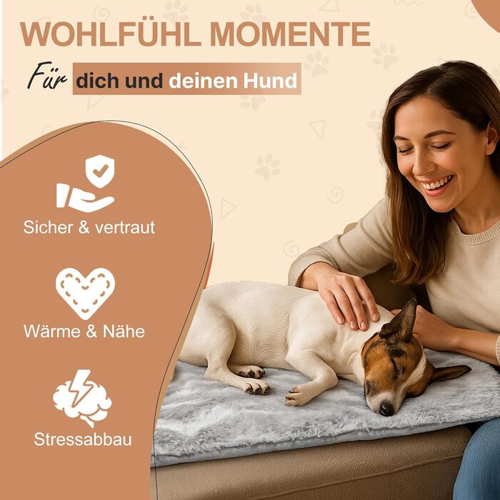 М'яка водонепроникна ковдра для собак, антиковзаюча та пральна - тепла ковдра для маленьких та середніх собак для дивану, авто та лежанки. Small