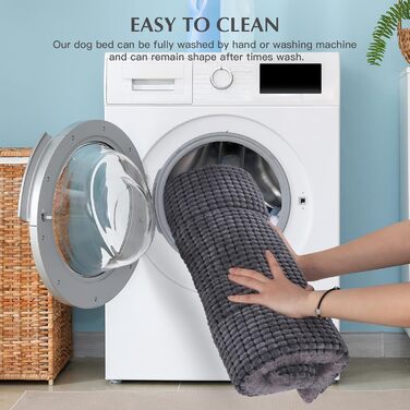 Ортопедичний лежак для собак BVAGSS, м'який килимок для собак, теплий лежак для собак маленьких, середніх та великих порід, XH079 (91x58x4 см, світло-сірий)