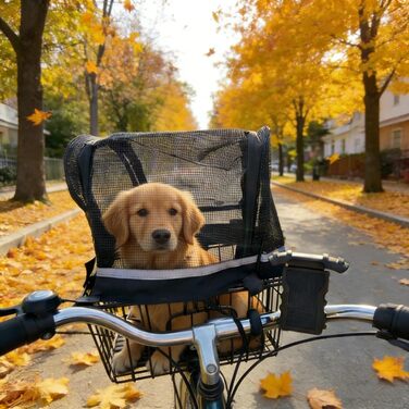 Захисний чохол для велосипедного кошика для собак, дихаючий, знімний, 29x24 см