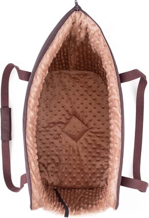 Сумка-переноска для собак та котів, L, 42x29x33 см, Колір: Бежево-коричневий, Матеріал: Minky