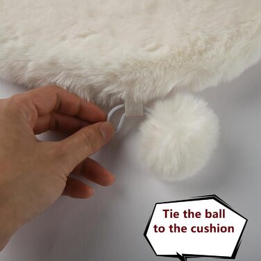 SHENGOCASE 2 шт. круглі подушки з штучного хутра 30 см, з імітацією кролячого хутра, для ліжок котів та собак, замінні подушки для котячих комплексів, кліток, вольєрів, меблів. Діаметр 30 см