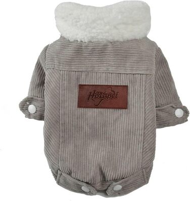 Зимовий одяг для собак: тепла куртка-мантиля для маленьких та середніх собак, котів, кошенят, шнауцерів, йоркширських тер'єрів. Костюм для домашніх тварин (Сірий, M)