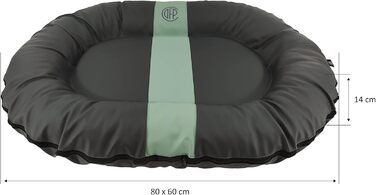 CAZO Oslo: Овальне ліжко для собак та котів, сірий колір, 80 x 60 x 14 см, розмір S