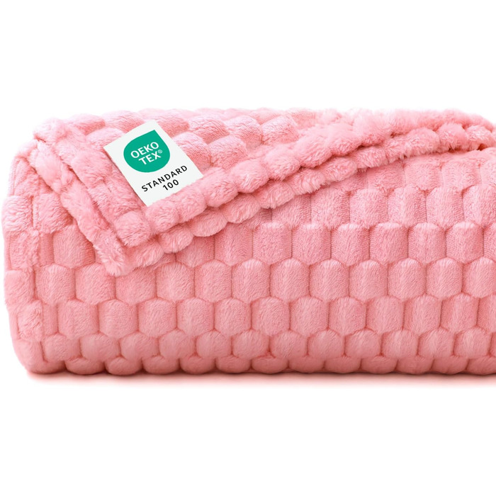 М'яка ковдра для собак та котів Luciphia, 3 шт. у наборі, фланель, 52x76 см, рожева