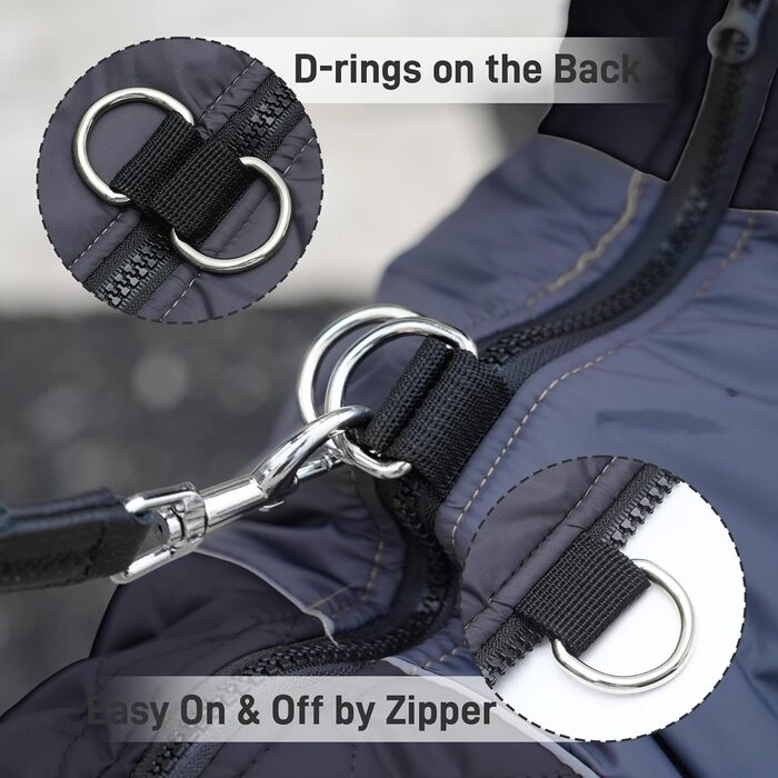 Флісова куртка для собак, чорна, розмір S. Водонепроникна куртка для цуценят на зиму. D-кільця.