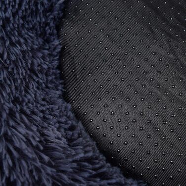 Крісло-лежанка для собак та котів Feandrea Ombré-Grey, діаметр 90 см, знімний наповнювач, плюшеве, для комфортного сну