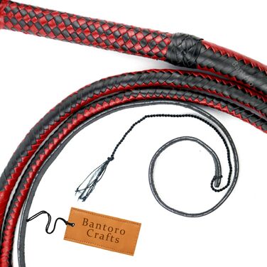 Плетена батіг з натуральної шкіри кенгуру, 1,2-7,3 м, 16 плетінь, для професійного використання