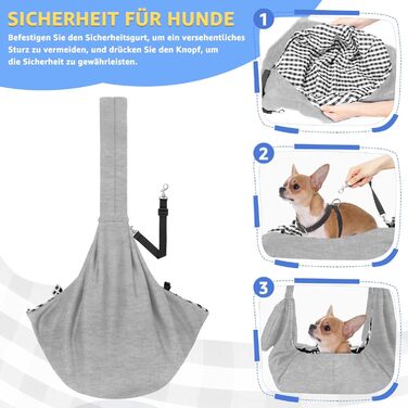 Сумка-переноска для собак SlowTon, сіро-пуловерний матеріал, для собак 4,5-7,2 кг, з регульованим плечовим ременем та передньою кишенею