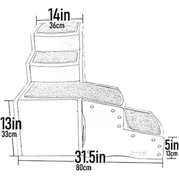Сходи для домашніх тварин Pet Gear Easy Step, для котів і собак до 34 кг, зручні сходинки до ліжка