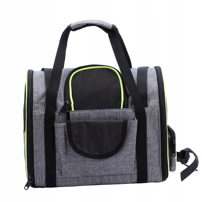 Переноска для котів та собак, м'яка сумка-контейнер для малих і середніх тварин, зелена