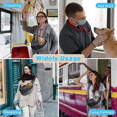 Сумка-переноска для собак і котів, дорожня, з відділенням, регульована, зручна, для маленьких тварин