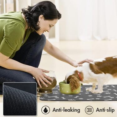 Силіконовий килимок для годування собак та котів, 60x90 см, водонепроникний, легко миється