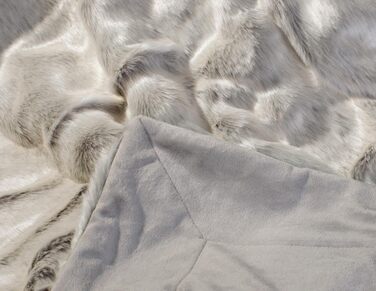 Плед з штучного хутра для собак, сріблястий лис, 60x90 см