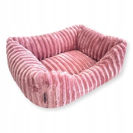 Плюшеве лежак для собак BELLA, 60x40 см, Рожевий