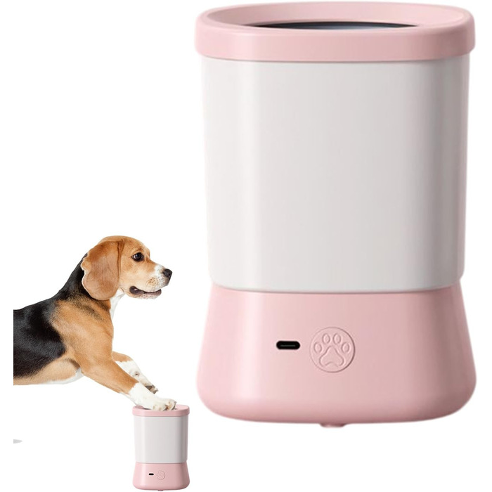 Портативний очищувач лап для собак | 2-ступеневий набір для догляду за лапами | Рожевий