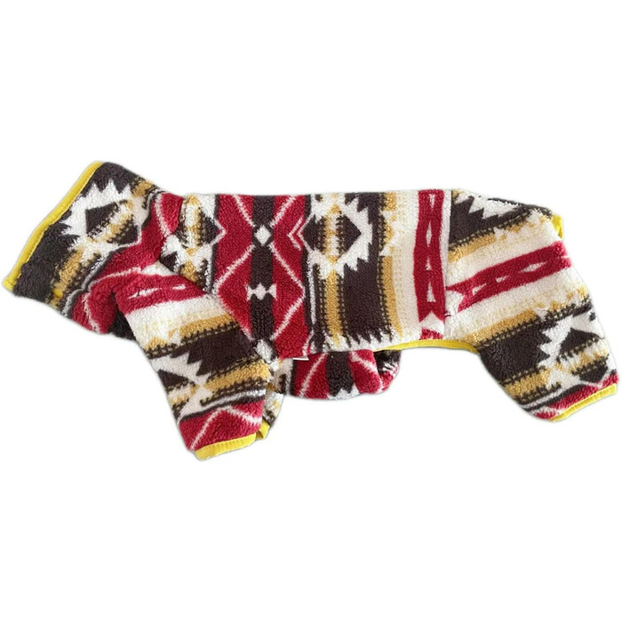 Теплий зимовий костюм для такси для собак, флісовий комбінезон, одяг для собак з принтом, розмір 2XL