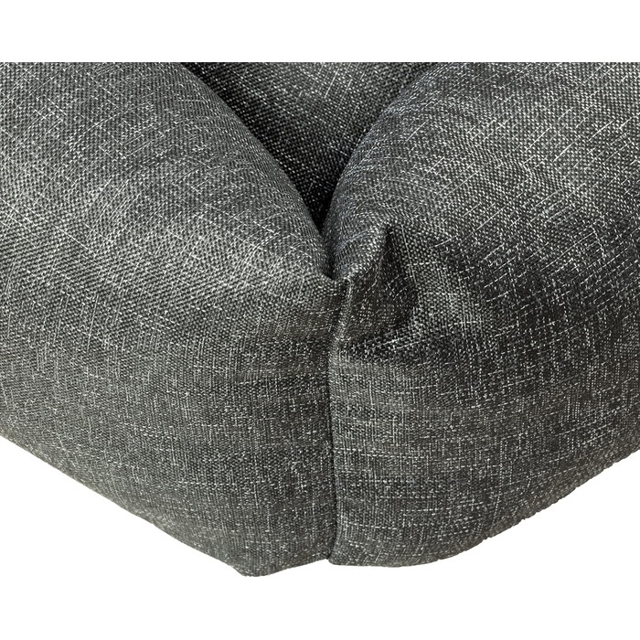 Лежанка для собак водонепроникна - лежанки для маленьких та великих собак - лежанка для собак з неслизьким дном - собачий кошик, лежанка 120x90x20 чорне лляне полотно