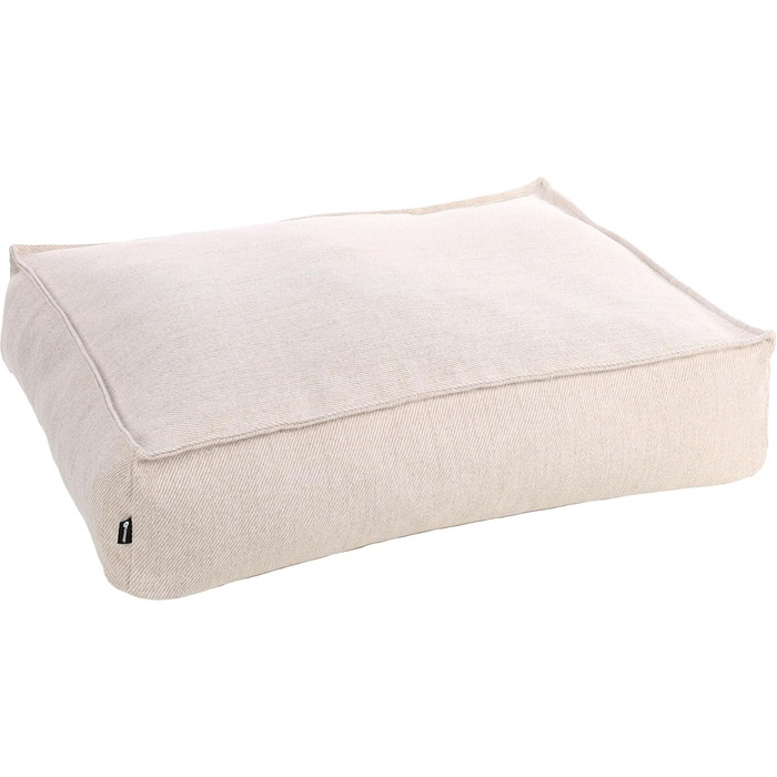 Ортопедичне ліжко для собак Flamingo Baldar – прямокутне, бежеве, 80 см. Комфортне місце для сну з подушкою Baldar, 80x60x18 см