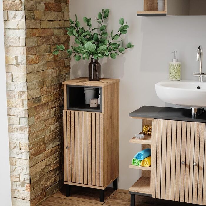 Пенал для ванної Vicco Aquis Sonoma 30x81,8 см, меблі для ванної кімнати