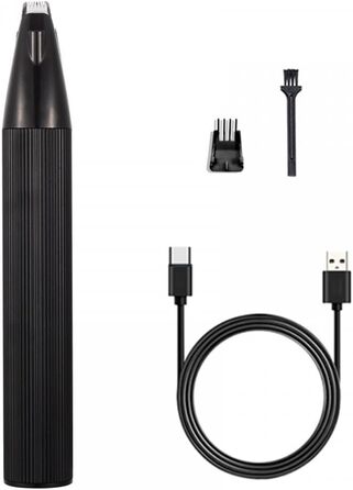 Електрична машинка для стрижки тварин з LED-підсвічуванням, бездротова, USB, для собак, котів, чорна