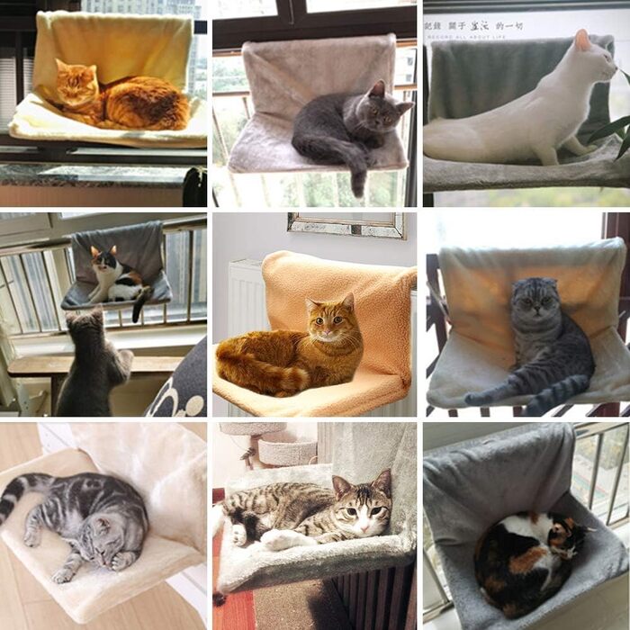 Кішечкове ліжко-грілка з металевим каркасом, миється, для котів та собак до 5 кг, бежеве