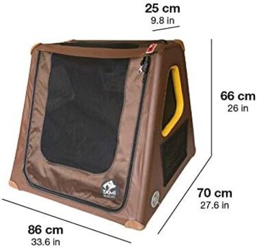 Транспортна переноска для собак Tami: переноска-автабокс, клітка для собак, переноска для подорожей, автотранспорт, з біо-печивом Dog-Vita