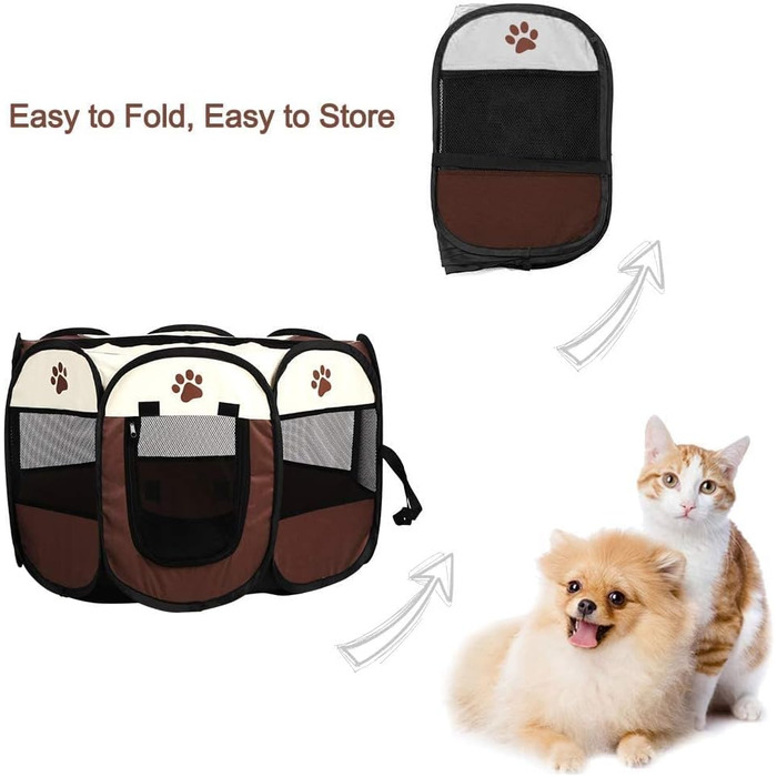 Клітка-загон для тварин, портативна клітка для собак, кроликів, котів. З тканини Oxford 600D для використання в приміщенні та на вулиці